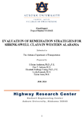 Evaluation of Remediation Strategies for ShrinkSwell Clays in Western Alabama