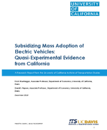 Subsidizing Mass Adoption of Electric Vehicles QuasiExperimental Evidence from California