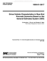 DriverVehicle Characteristics in RearEnd Precrash Scenarios Based on the General Estimates System GES