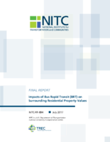 Impacts of bus rapid transit BRT on surrounding residential property values  final report