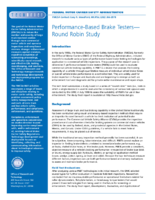 PerformanceBased Brake Testers  Round Robin Study