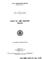 Part 60 Air Traffic Rules