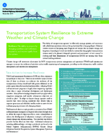 Transportation System Resilience to Extreme Weather and Climate Change Technical Staff