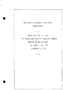 Interstate Commerce Commision Report of the Accident  Investigation Occuring on the TEXAS AND PACIFIC RAILWAY HARMON LA