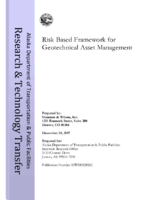 Risk Based Framework for Geotechnical Asset Management