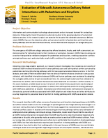 Evaluation of Sidewalk Autonomous Delivery Robot Interactions with Pedestrians and Bicyclists Research Brief