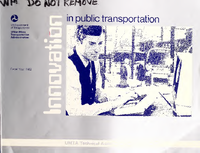 Innovation in Public Transportation UMTA Technical Assistance Program Directory Fiscal Year 1982