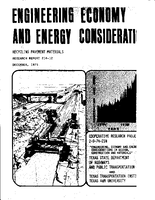 Engineering Economy and Energy Considerations Recycling of Pavement Materials