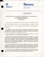 Remarks Prepared for Delivery by Secretary of Transportation Elizabeth Hanford Dole at the Adam Smith Institute Luncheon