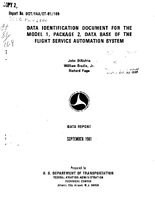 Data Identification Document for the Model 1 Package 2 Database of the Flight Service Automation System