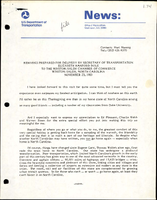 Remarks Prepared for Delivery by Secretary of Transportation Elizabeth Hanford Dole to the WinstonSalem Chamber of Commerce