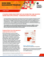 Utilizing Work Zone Event Data in Connected And Smarter Work Zone Applications  Maricopa County Arizona