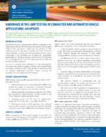 Hardware in The Loop Testing of Connected and Automated Vehicle Applications  An Update  fact sheet