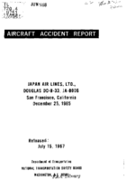 Investigation of Aircraft Accident JAPAN AIRLINES SAN FRANCISCO CALIFORNIA 19651225