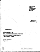Performance of soilaggregatefabric systems in frostsusceptible roads Linn County Iowa