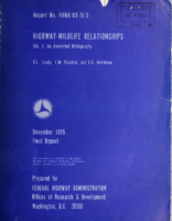 Highwaywildlife relationships  Vol 2 An annotated bibliography