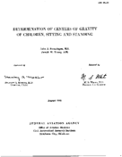 Determination of centers of gravity of children sitting and standing