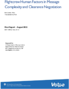 Flightcrew Human Factors in Message Complexity and Clearance Negotiation