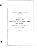 Interstate Commerce Commision Report of the Accident  Investigation Occuring on the BALTIMORE AND OHIO RAILROAD CENTURY JCT WV
