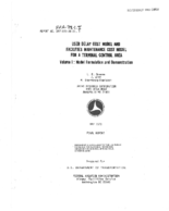 User Delay Cost Model and Facilities Maintenance Cost Model for a Terminal Control Area  Volume 1 Model Formulation and Demonstration