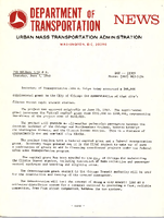 Department of Transportation News Urban Mass Transportation Administration DOT 11069