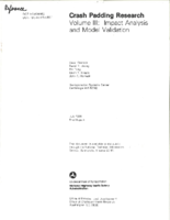Crash Padding Research  Volume III Impact Analysis and Model Validation