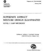 SUPERPAVE Asphalt Mixture Design Illustrated Level 1 Lab Method S