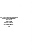 Coal Water and Related Land Resources Development in Southwestern North Dakota