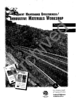 Pavement Maintenance Effectiveness Innovative Materials Workshop Participants Workbook
