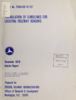 Formulation of guidelines for locating freeway sensors  interim report