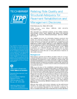 Relating Ride Quality and Structural Adequacy for Pavement Rehabilitation and Management Decisions  techbrief