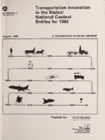 Transportation Innovation in the States National Contest Entries for 1988