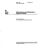 Effectiveness and Efficiencies in Pedestrian Safety