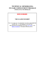 Technical Memoranda ITS Early Deployment Program I90 Seattle to Spokane