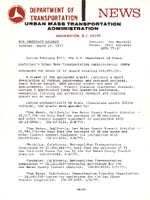 Department of Transportation News Urban Mass Transportation Administration UMTA 7717