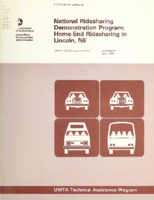 National Ridesharing Demonstration Program HomeEnd Ridesharing in Lincoln NE
