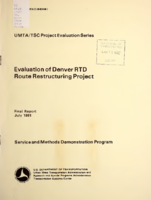 Evaluation of the Denver RTD Route Restructuring Project