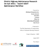District Highway Maintenance Research OnCall ROC Task3 ODOT Maintenance Workflow