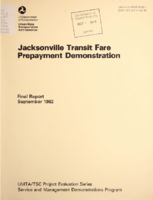 Jacksonville Transit Fare Prepayment Demonstration