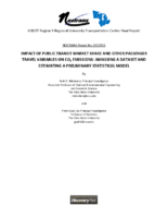 Impact of public transit market share and other passenger travel variables on CO2 emissions  amassing a dataset and estimating a preliminary statistical model