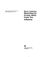 Early License Revocation for Driving While Under the Influence Model Revocation on Administrative Determination ROAD Law