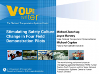Stimulating safety culture change in four field demonstration pilots