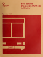 Bus Service Evaluation Methods A Review