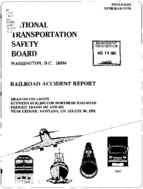 Interstate Commerce Commision Report of the Accident  Investigation Occuring on the BURLINGTON NORTHERN RAILROAD FREIGHT TRAINS LEDGER MT