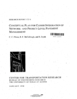 Conceptual plan for closer integration of network and projectlevel pavement management