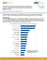 What Do Americans Think About Federal Tax Options to Support Transportation Results from Year Thirteen of a National Survey Brief
