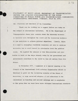 Statement of Brock Adams Secretary of Transportation before the Aviation Subcommittee of the House Committee on Public Works and Transportation Concerning International Terrorism