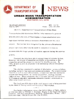 Department of Transportation News Urban Mass Transportation Administration UMTA 11574