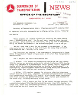 Department of Transportation News Releases for December 1969