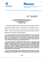 Deputy Secretary of Transportation Jim Burnley Speeches October 1988